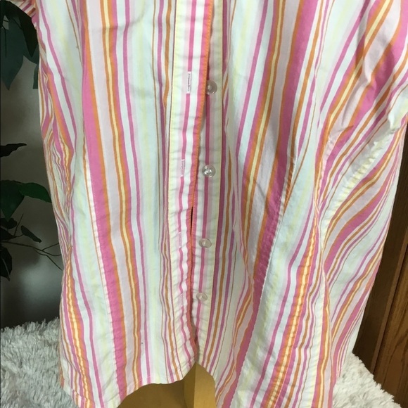 Venezia 18/20 short sleeve stripe button down blouse - Picture 4 of 11